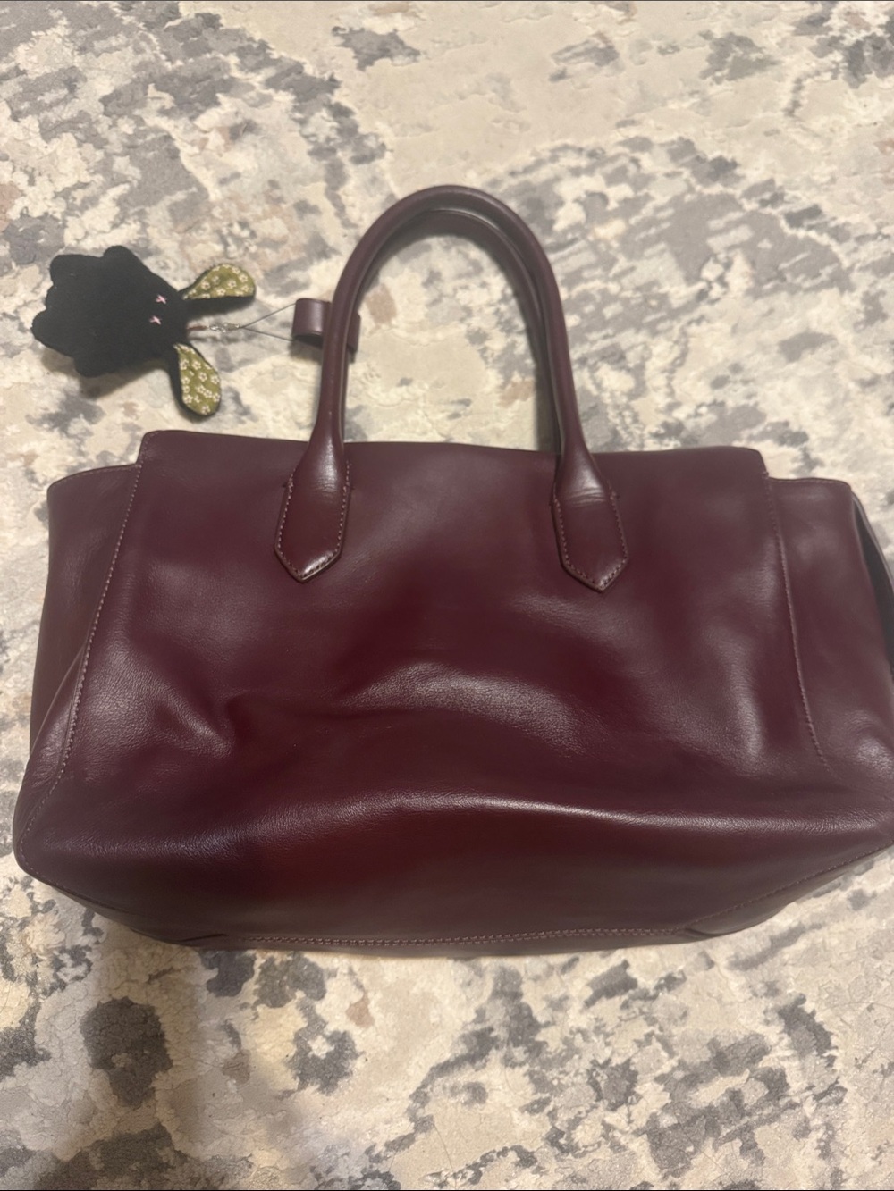 jcrew Real Leather Tote Handbag in Burgundy - Women Bags